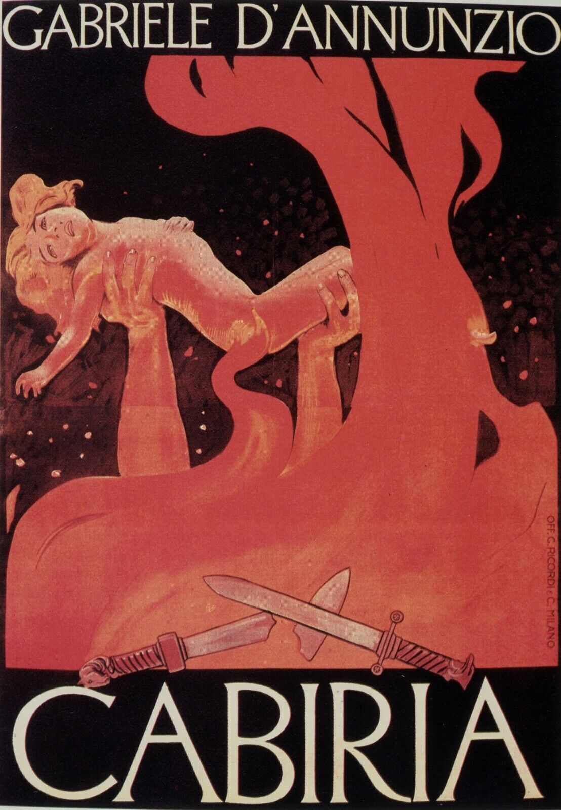 CABIRIA, GABRIELE D’ANNUNZIO, 1914, REPRO MOVIE POSTER, VINTAGE, HQ