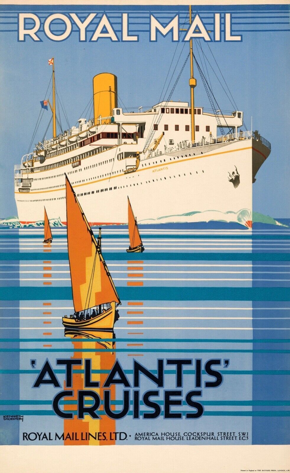 ATLANTIS CRUISE, “ROYAL MAIL”, REPRO MOVIE POSTER, VINTAGE, HQ