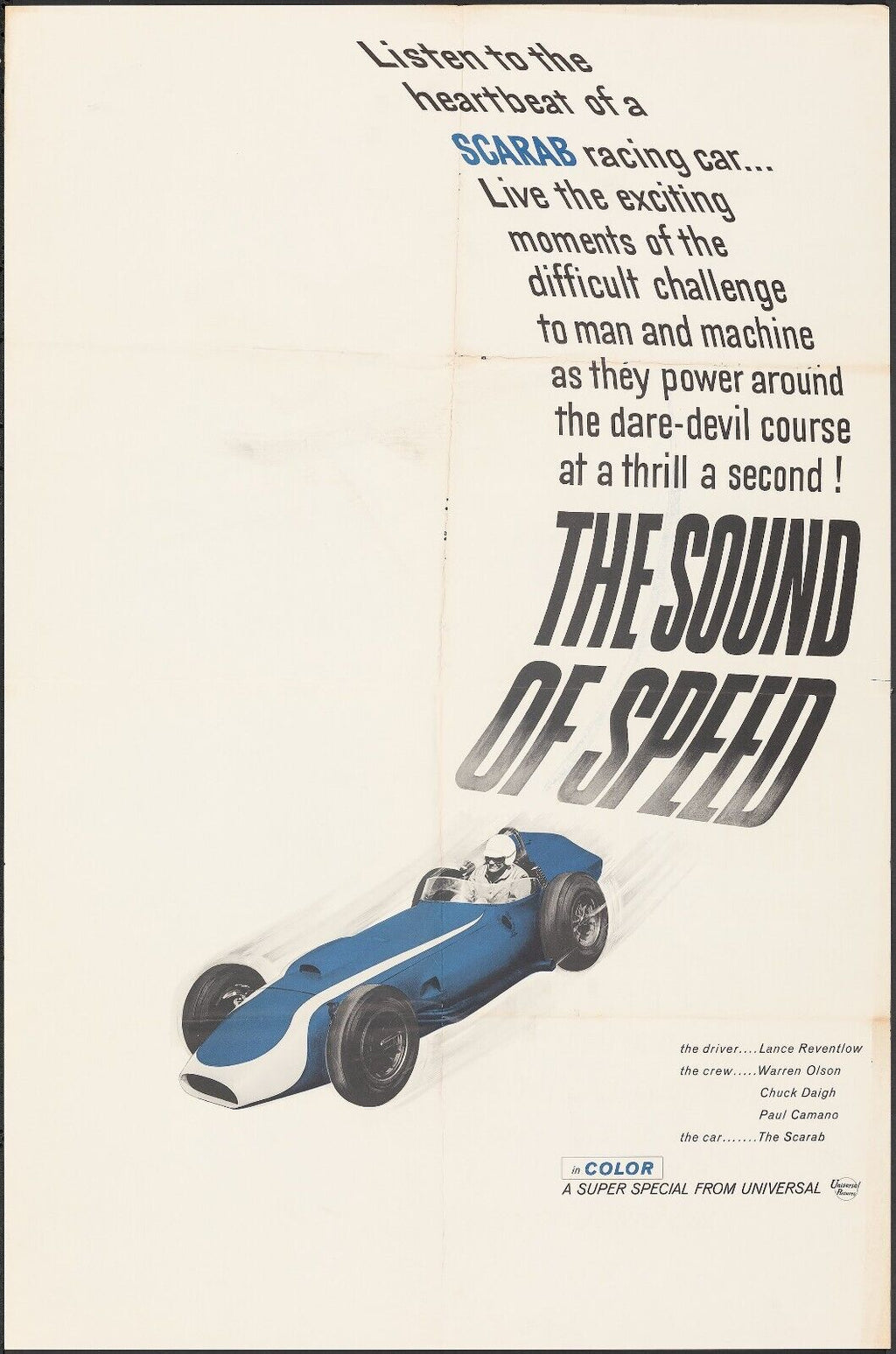 THESOUND OF SPEED repro cinema poster (40x60 cm), HQ