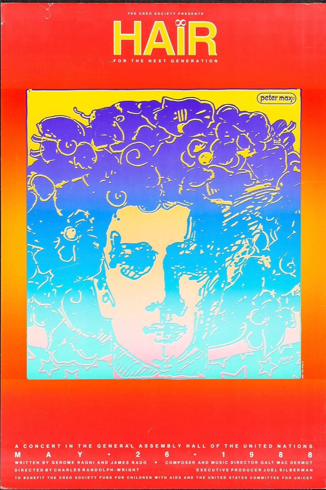 HAIR, JAMES RADO, 1979, REPRO MOVIE POSTER, VINTAGE, HQ.