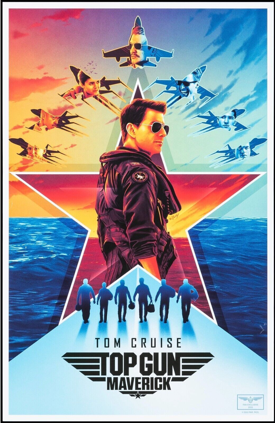 TOP GUN, TOM CRUISE, VAL KILMER, 1986, cinema poster reproduction, HQ