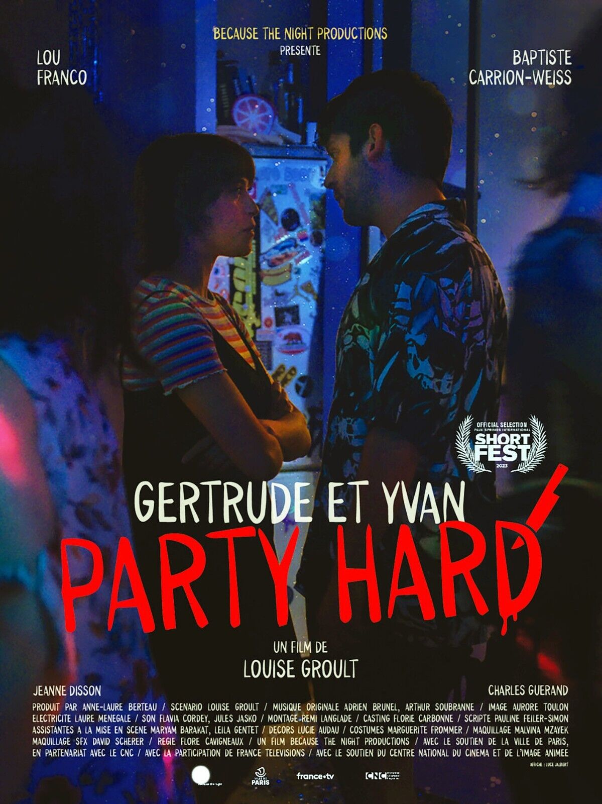 PARTY HARD, GERTRUDE ET YVAN, 2022, Repro affiche de cinema, VINTAGE, HQ