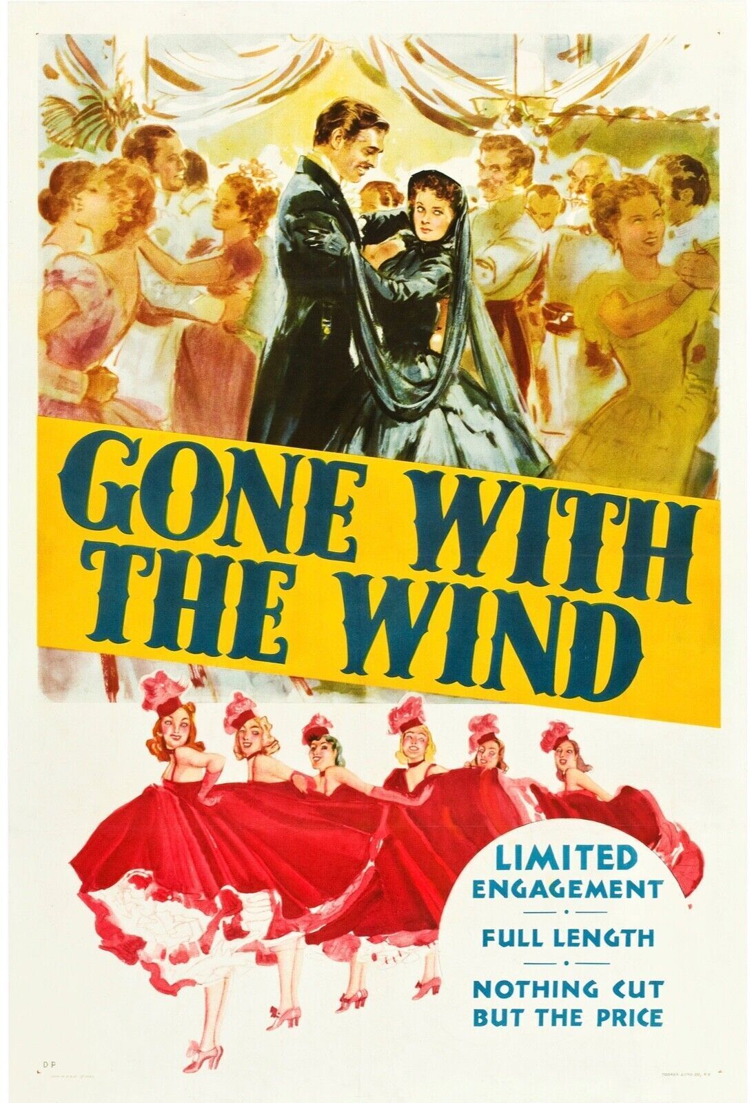 AUTANT EN EMPORTE LE VENT, CLARK GABLE, 1939, REPRO MOVIE POSTER, VINTAGE, HQ