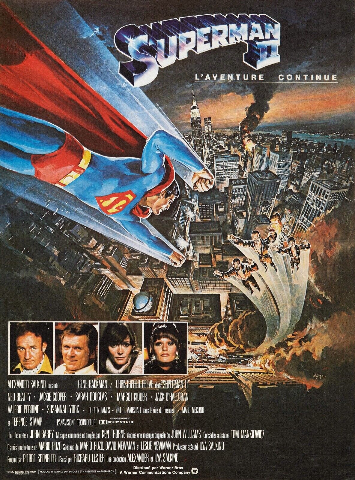 SUPERMAN II, GENE HACKMAN, 1980, Repro cinema poster, HQ,