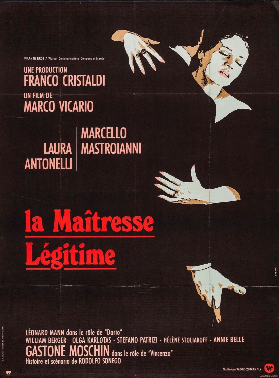 LA MAÎTRESSE LÉGITIME, LAURA ANTONELLI, 1973, Repro affiche cinéma, VINTAGE, HQ
