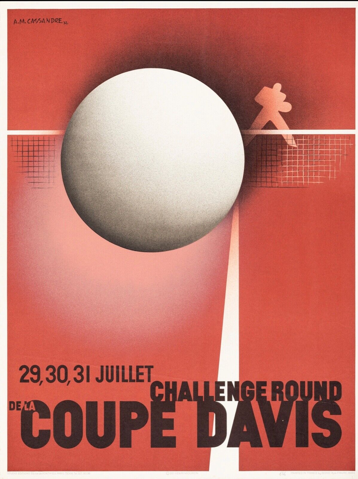 COUPE DAVIS – TENNIS, REPRO SPORTS POSTER VINTAGE HQ
