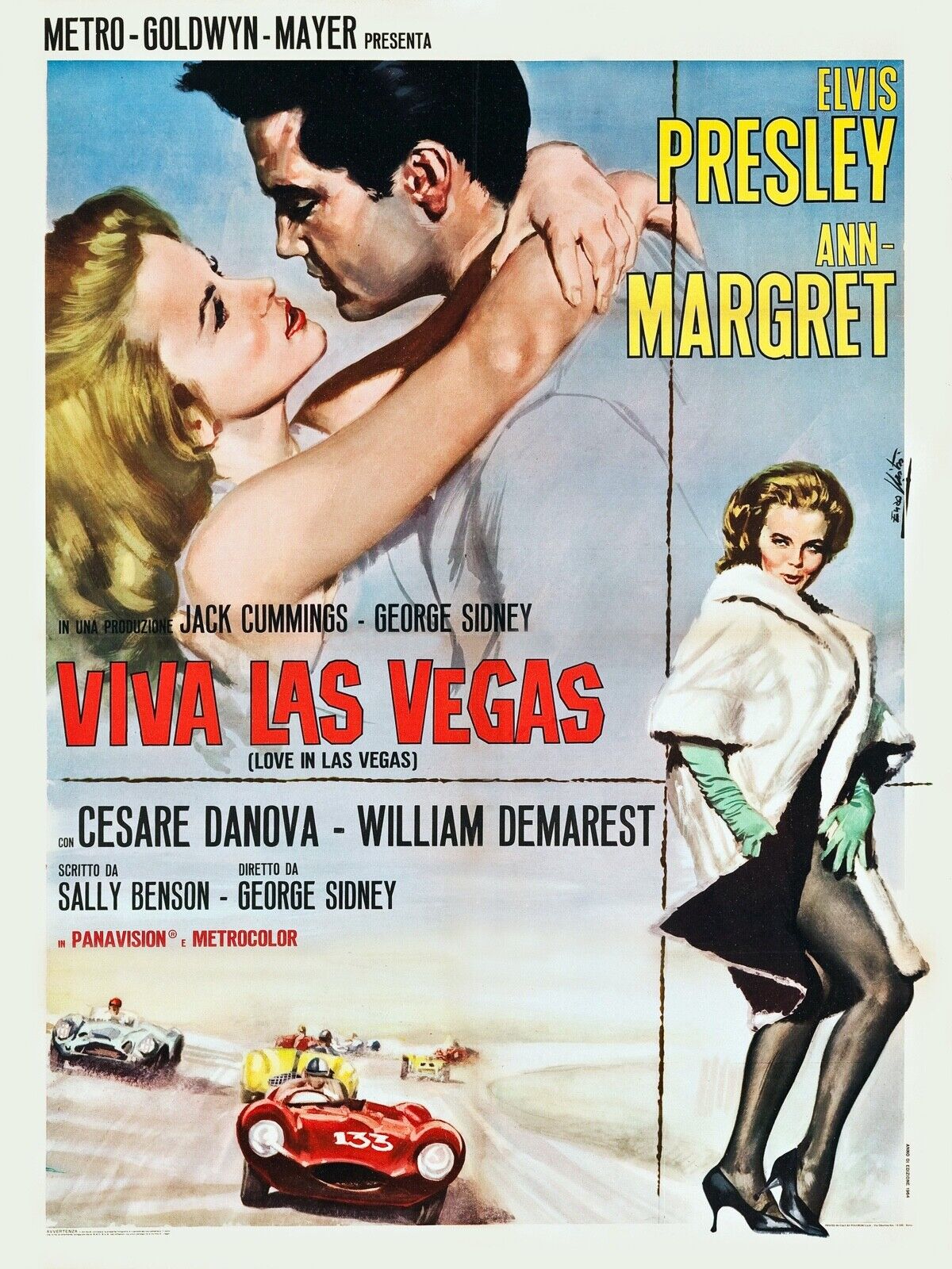 VIVA LAS VEGAS, ELVIS PRESLEY, ANN MARGRET, Repro Affiche de Cinema, HQ