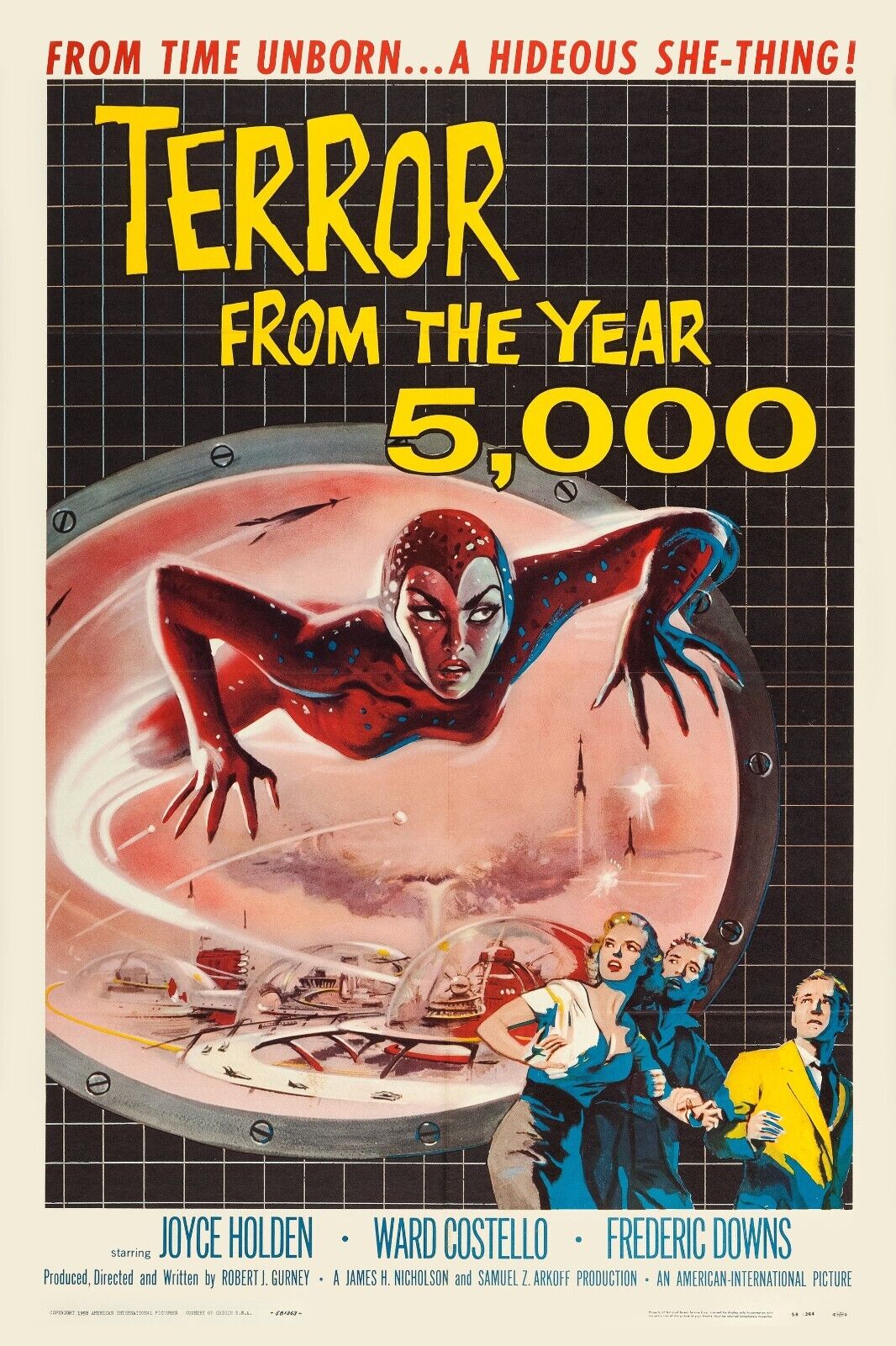 TERROR FROM THE YEAR 5000, JOYCE HOLDEN, 1958, REPRO AFFICHE  CINEMA VINTAGE, HQ