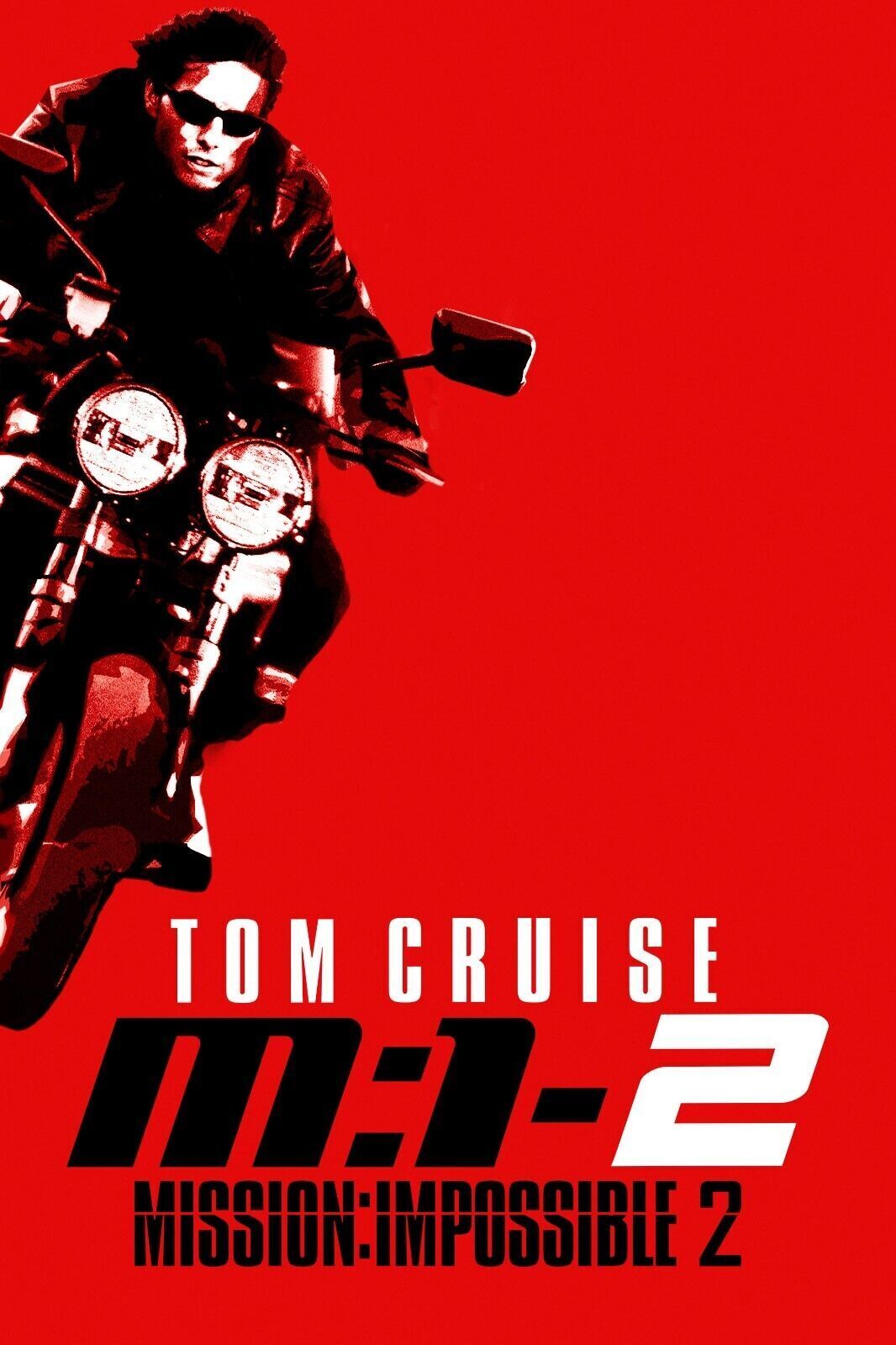 MISSION IMPOSSIBLE 2, TOM CRUISE, 2000, Repro cinema poster, VINTAGE HQ