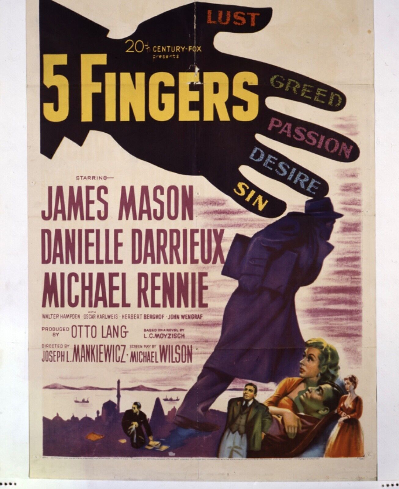 5 FINGERS, JAMES MASON, REPRO VINTAGE CINEMA POSTER