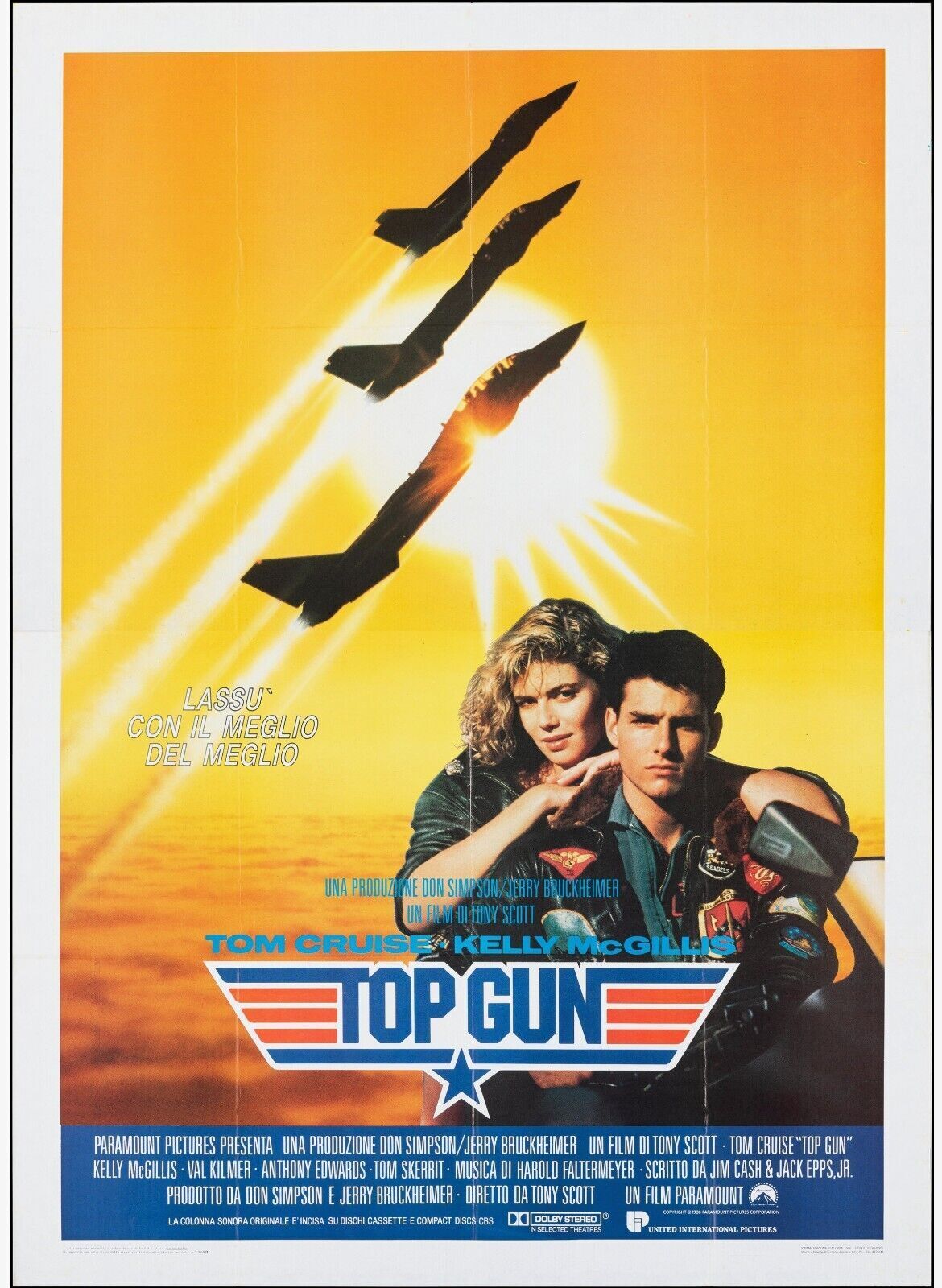 TOP GUN, TOM CRUISE, AFFICHE CINEMA VINTAGE, REPRO AFFICHE SUR TOILE, HQ