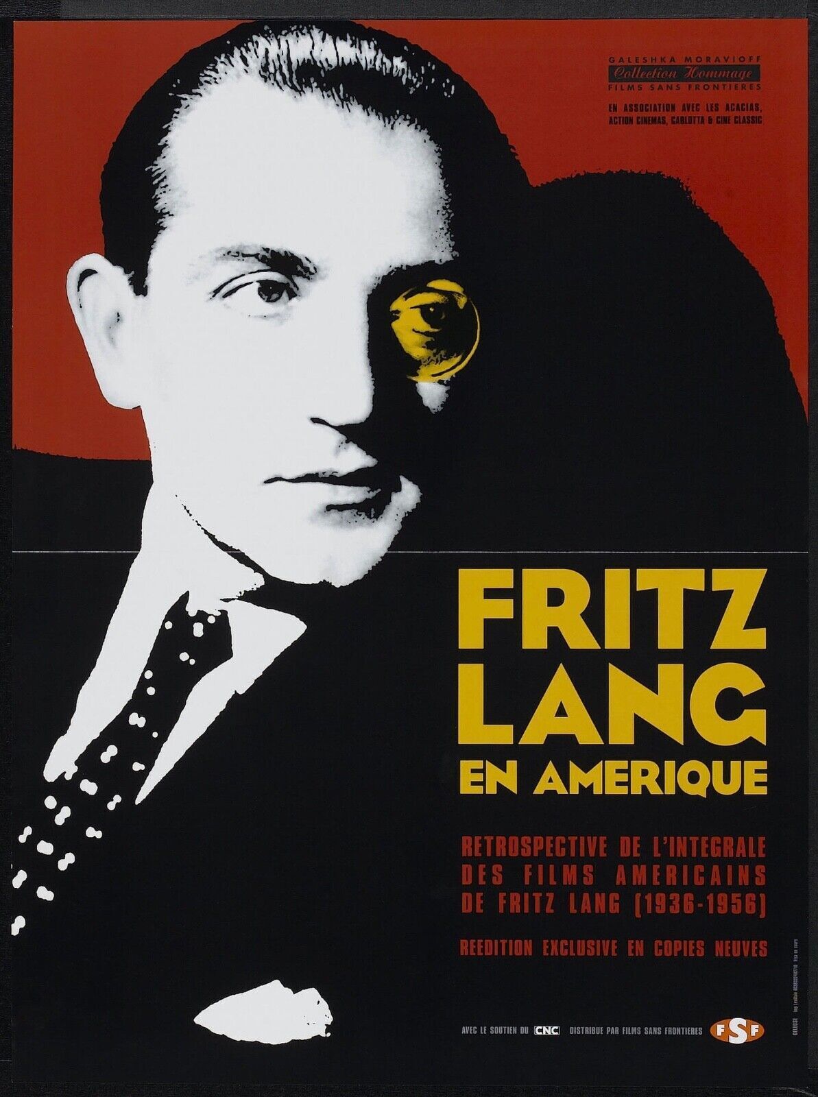 FRITZ LANG IN AMERICA, REPRO VINTAGE POSTER, SIZE OF YOUR CHOICE