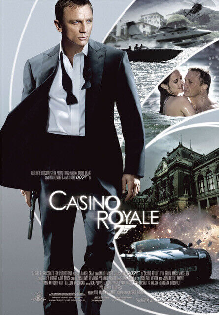 CASINO ROYALE, DANIEL CRAIG, 2006, REPRO MOVIE POSTER, VINTAGE, HQ