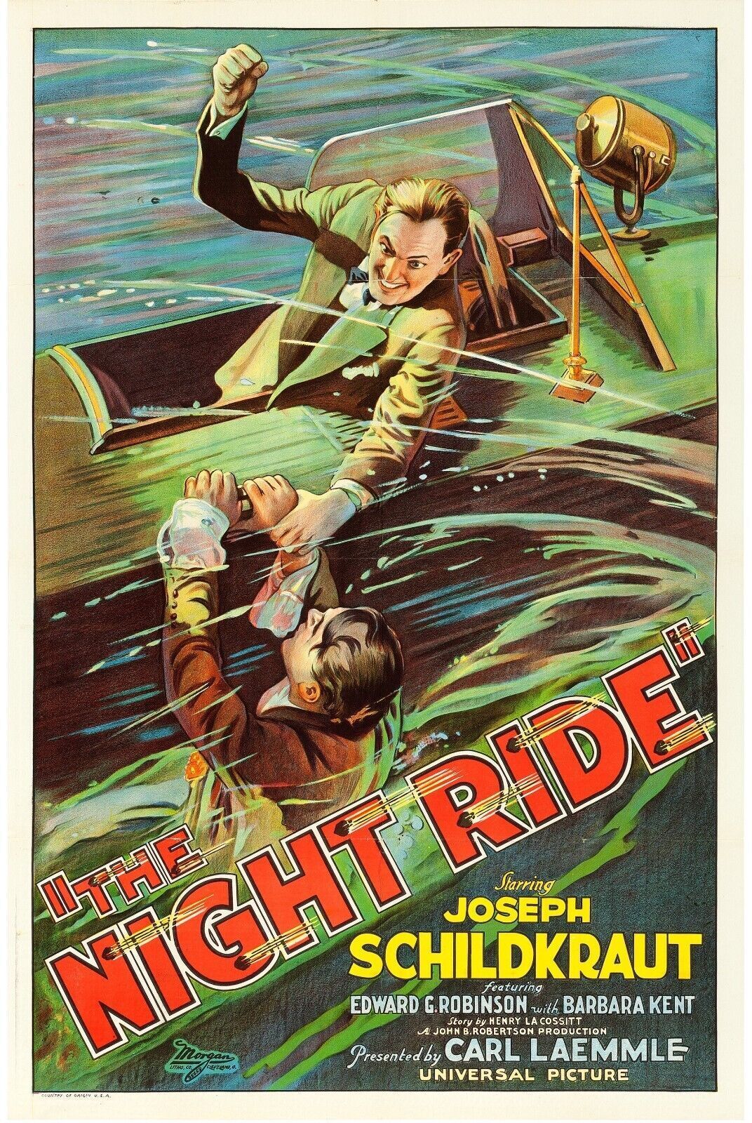 THE NIGHT RIDE, JOSEPH SCHILDKRAUT, 1930, REPRO AFFICHE CINEMA HQ
