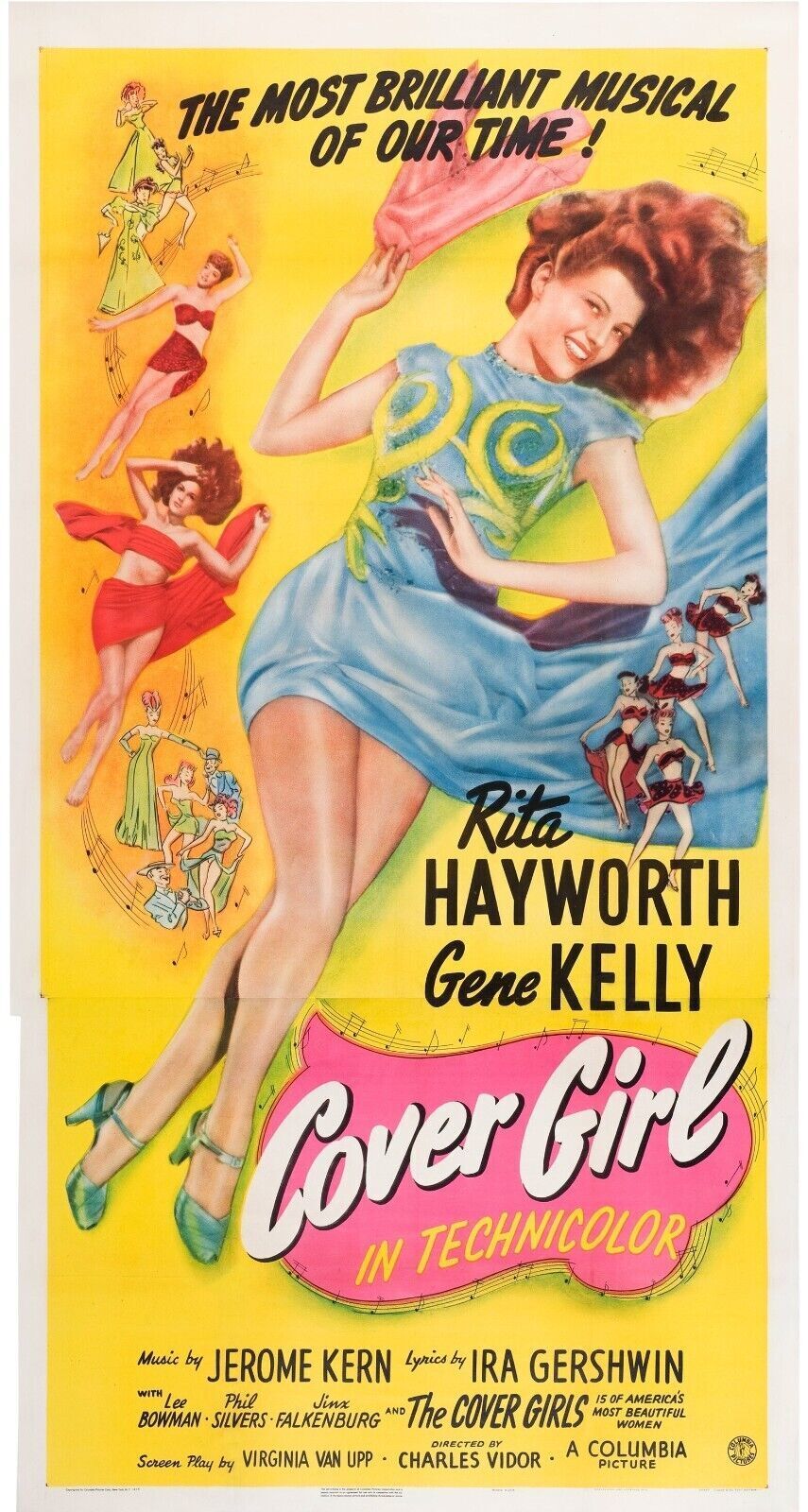 LA REINE DE BROADWAY, RITA HAYWORTH, 1944, repro affiche cinéma, VINTAGE, HQ