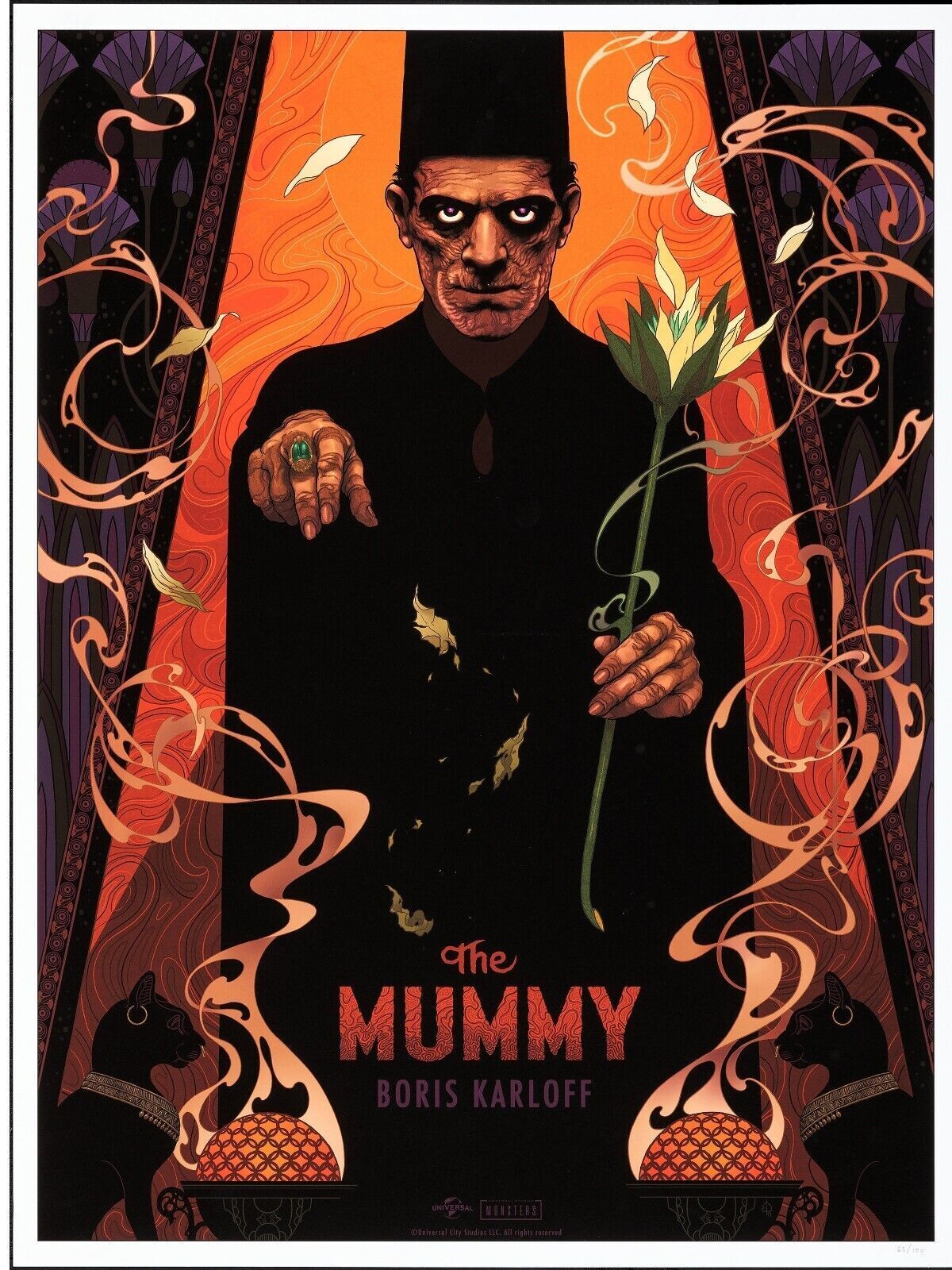 THE MUMMY BORIS KARLOFF, 1932 cinema poster reproduction, HQ