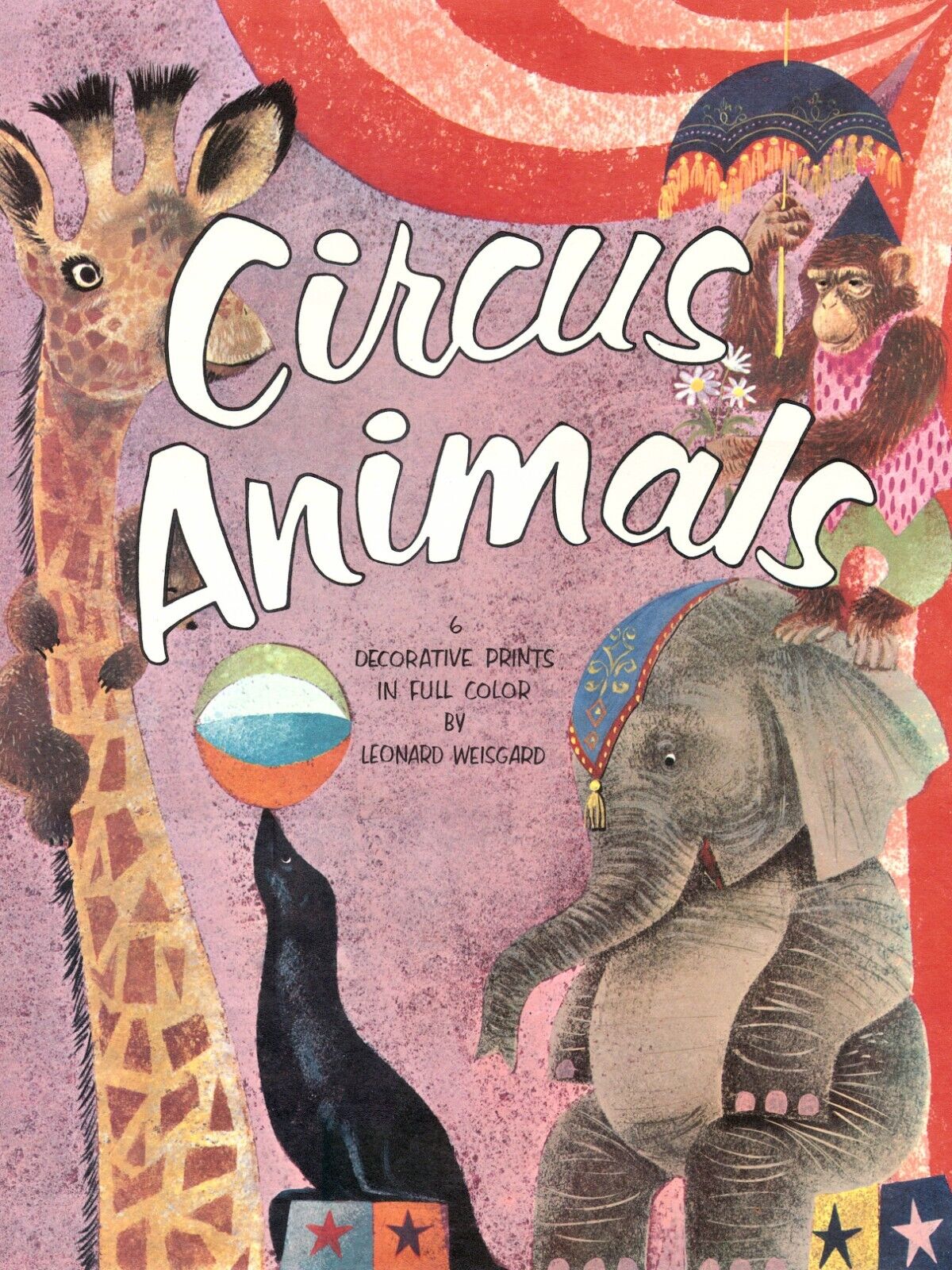 CIRCUS ANIMALS, LE CIRQUE, REPRO CHILDREN’S POSTER, VINTAGE, HQ