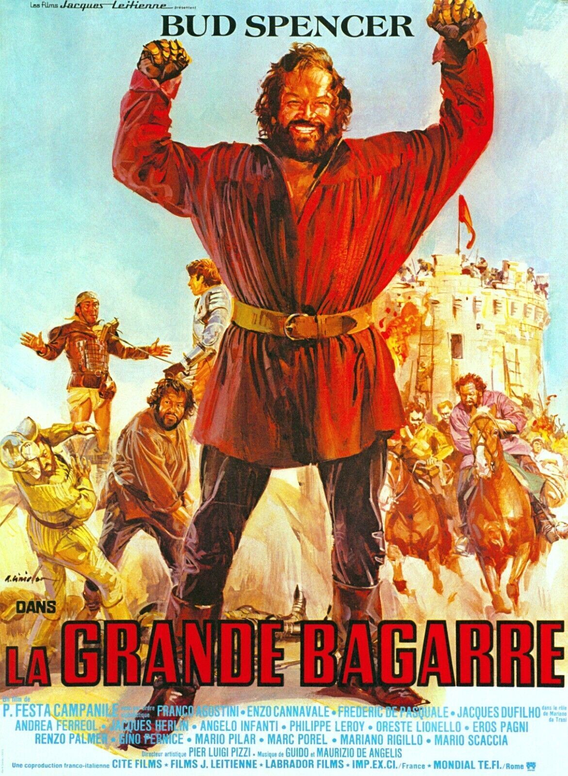 LA GRANDE BAGARRE, BUD SPENCER, 1978,  Repro Affiche de Cinema, VINTAGE, HQ