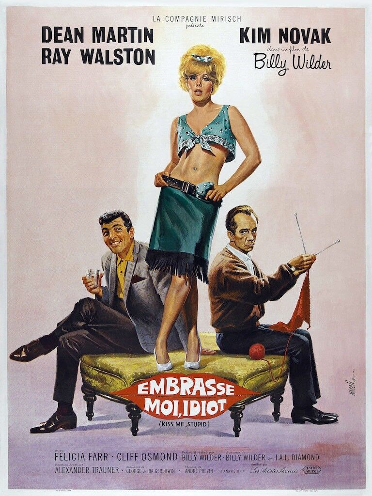 BÉSAME, IDIOTA, Dean Martin, reproducción de póster de cine HQ en papel y lienzo
