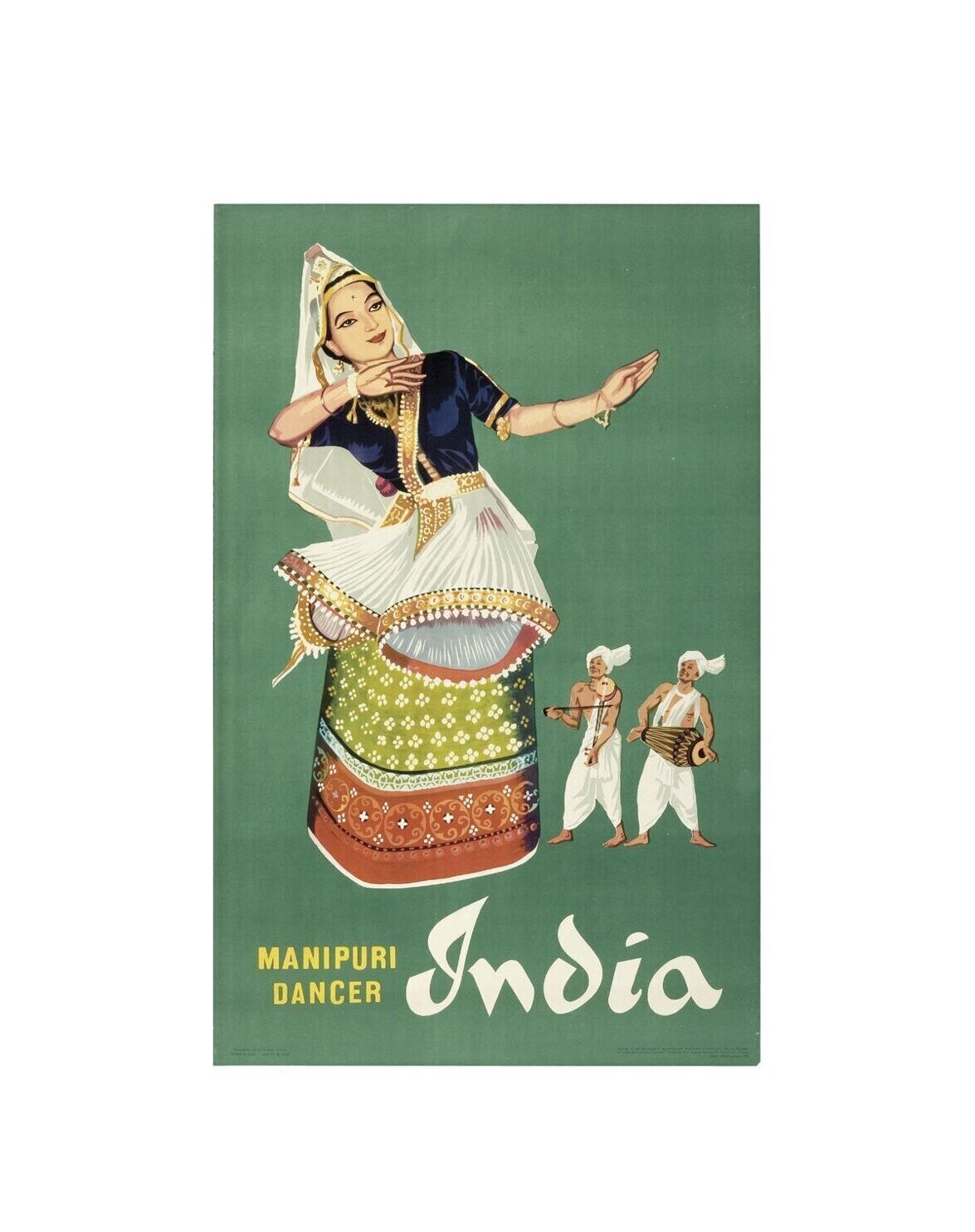 INDIA, REPRO PUBLICITY POSTER, VINTAGE, HQ.