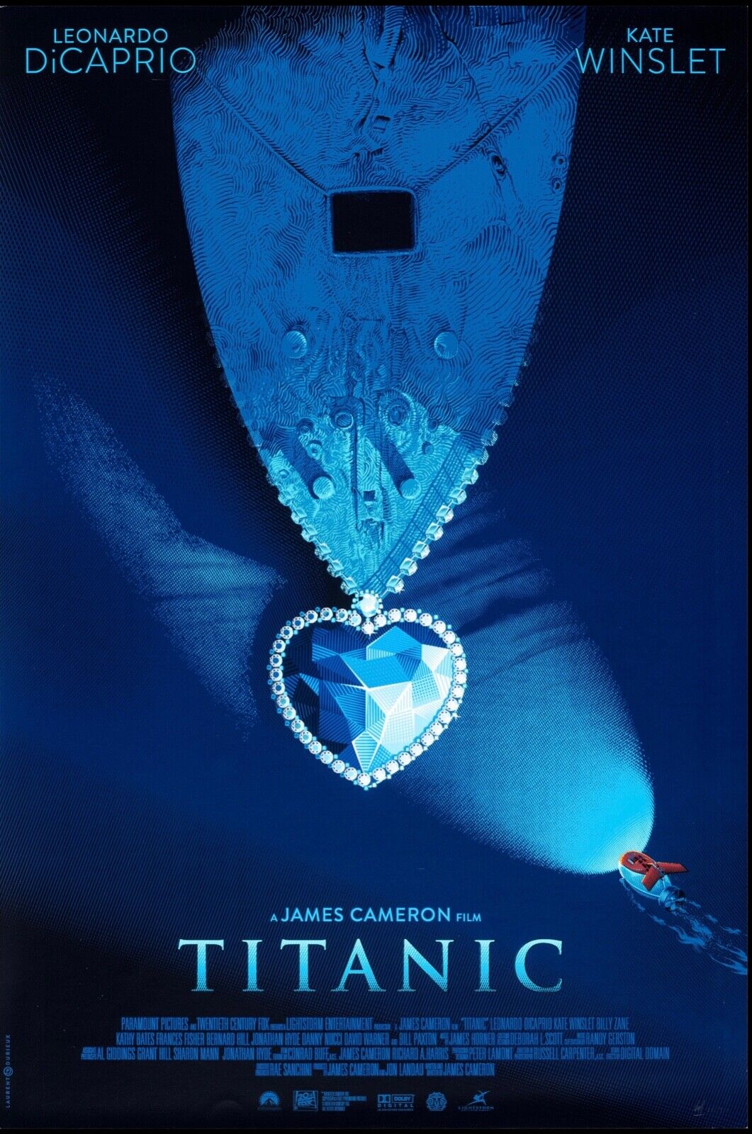 TITANIC, LEONARDO DI CAPRIO, KATE WINSLET, 1997, REPRO AFFICHE CINEMA VINTAGE, HQ