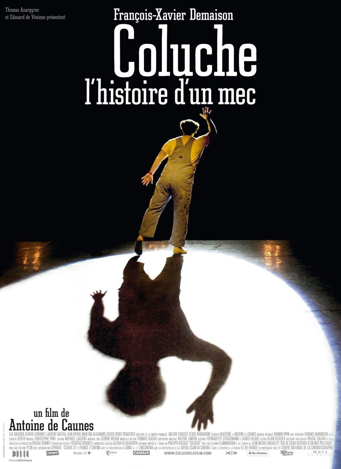 COLUCHE, THE STORY OF A GUY, FRANÇOIS-XAVIER DEMAISON, 2008, REPRO MOVIE POSTER, VINTAGE, HQ
