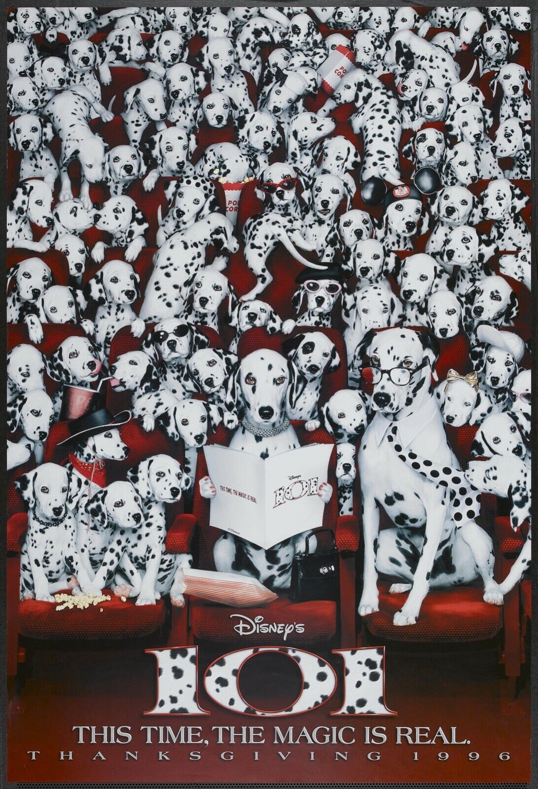 LES 101 DALMATIENS, ANIMATION, 1961, WALT DISNEY, repro affiche cinéma VINTAGE, HQ