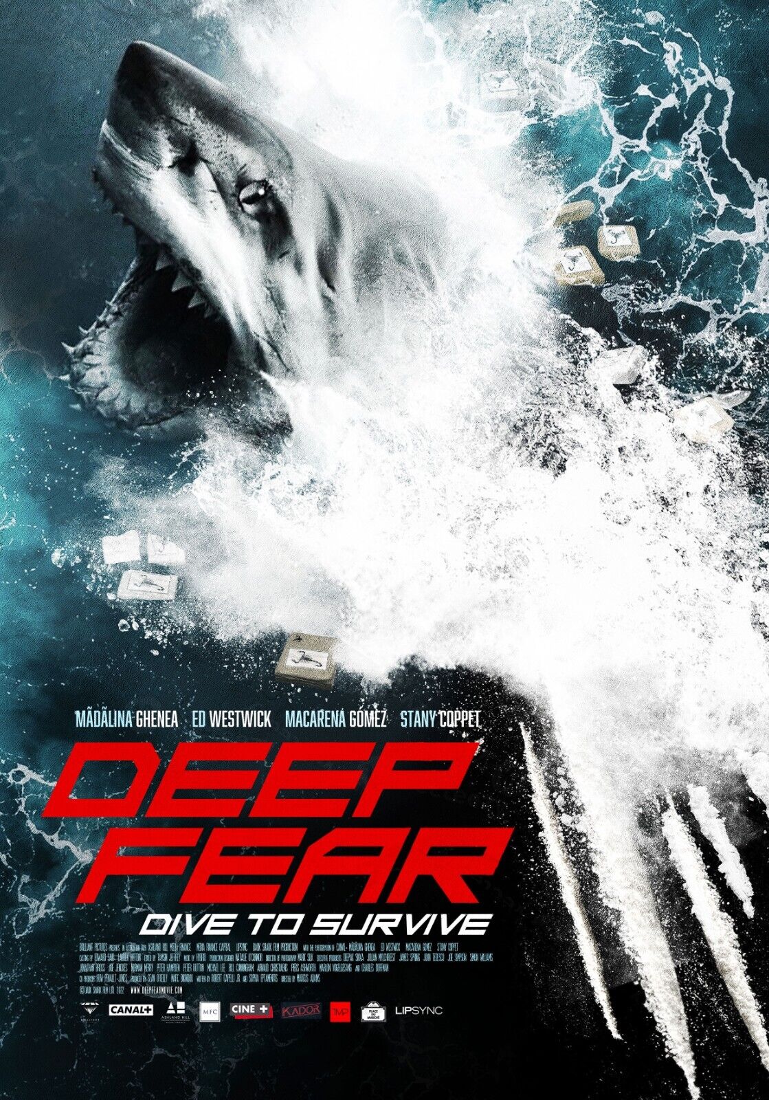 DEEP FEAR DIVE TO SURVIVE, MACARENA GOMEZ repro affiche de cinema, HQ