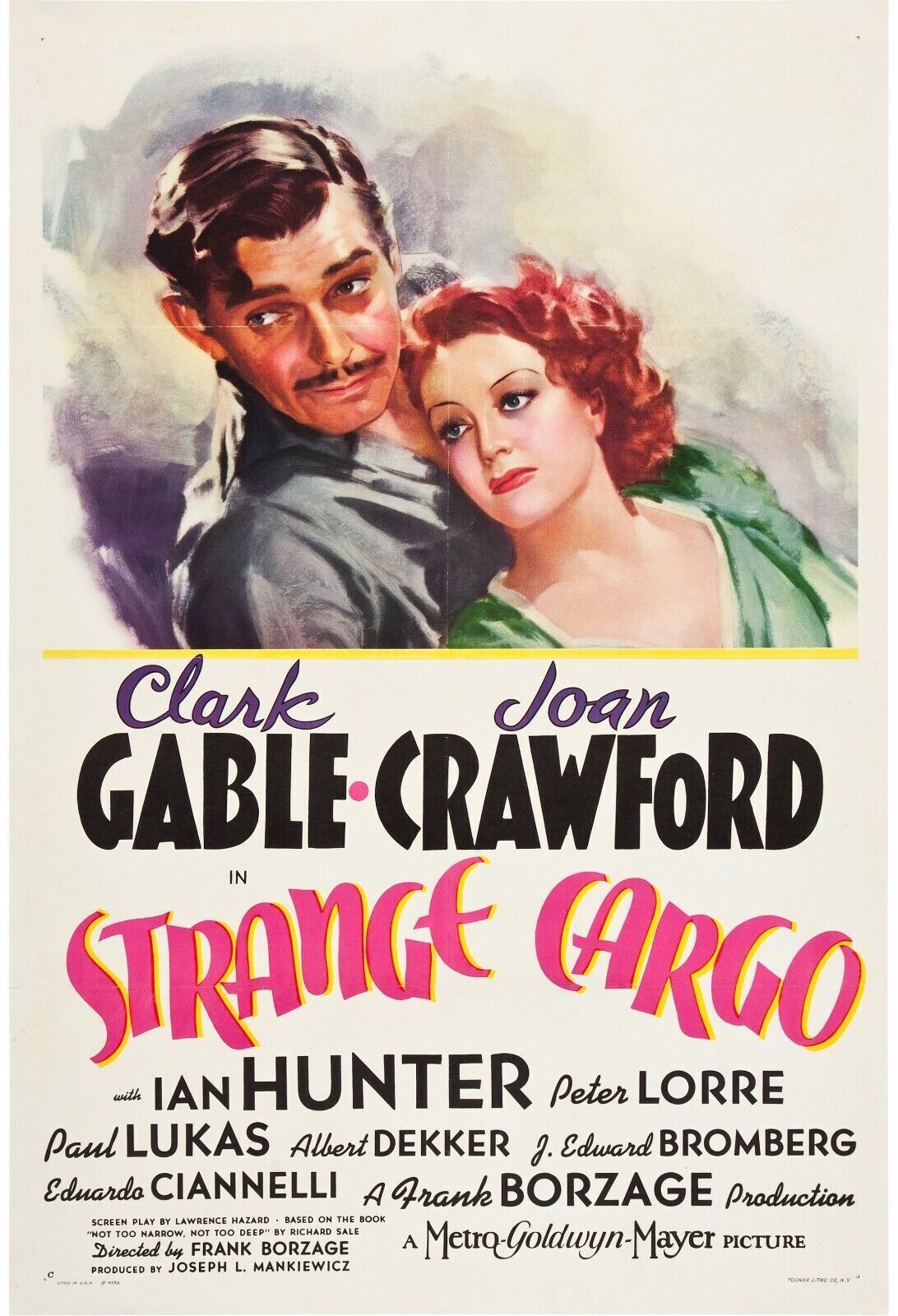 LA CARGA MALDITA, CLARK GABLE, CRAWFORD, 1940, reproducción de póster