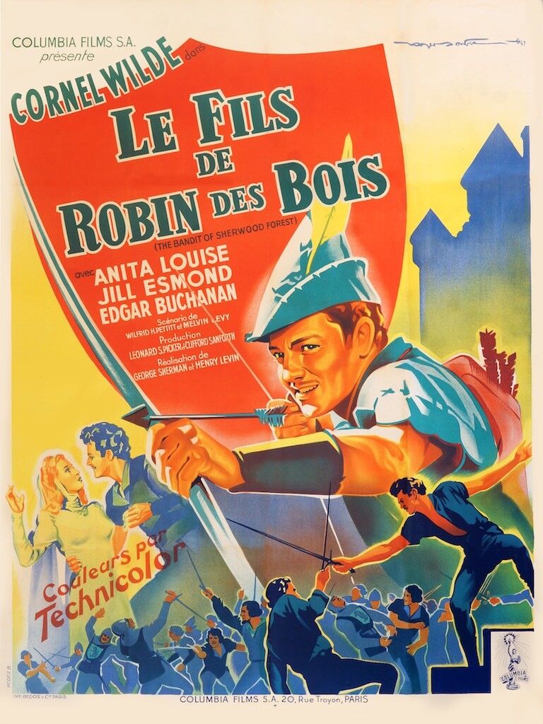 THE SON OF ROBIN HOOD, CORNEL WILDE, 1948, REPRO MOVIE POSTER, VINTAGE, HQ
