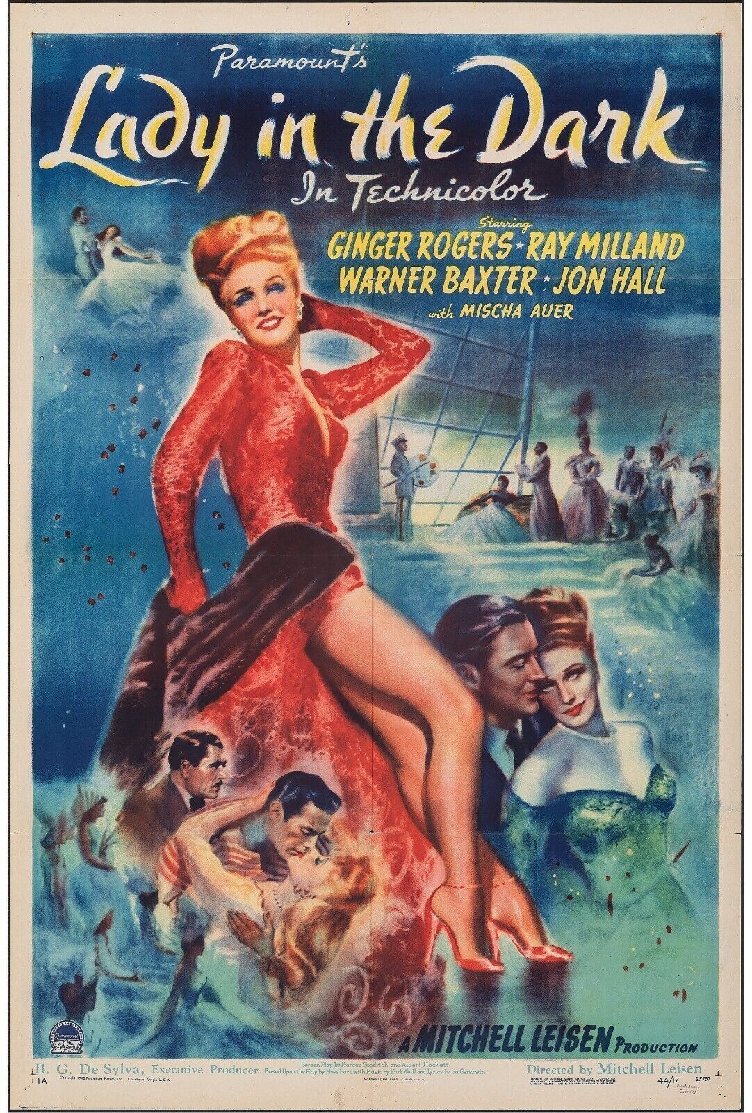 BEETHEART, GINGER ROGERS, 1944, Reproduction cinema poster, VINTAGE, HQ