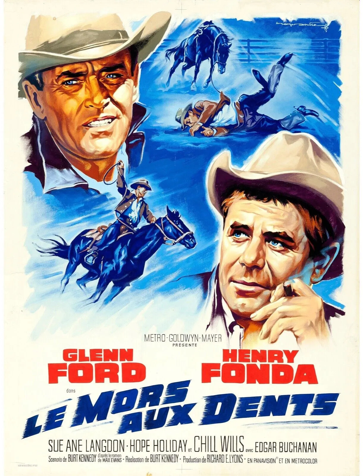 LE MORS AUX DENTS, HENRY FONDA, 1950, REPRO AFFICHE CINEMA VINTAGE, HQ