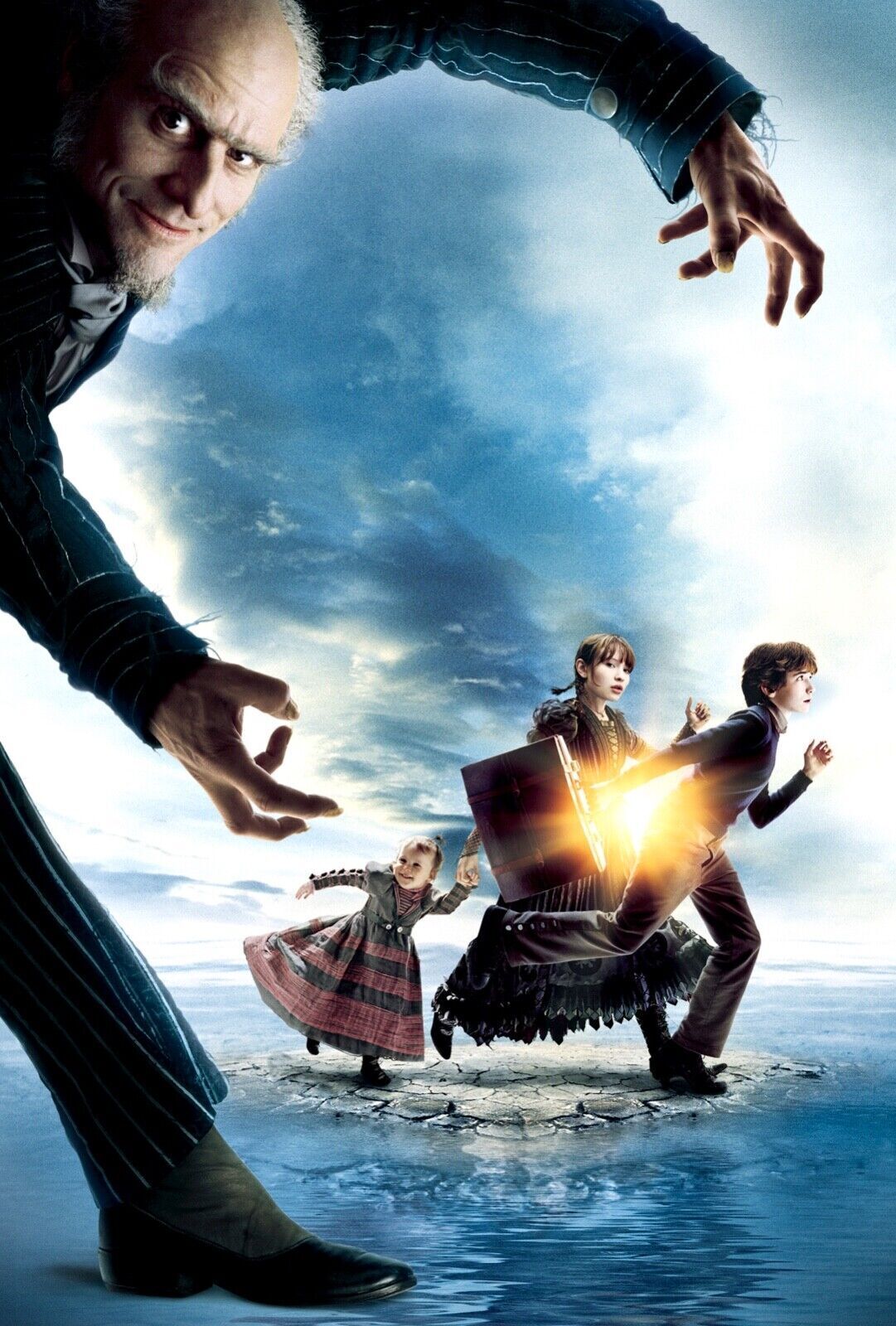 LES DESASTREUSES AVENTURES DES ORPHELINS BAUDELAIRE, JIM CARREY, 2004, REPRO AFFICHE CINEMA VINTAGE, HQ