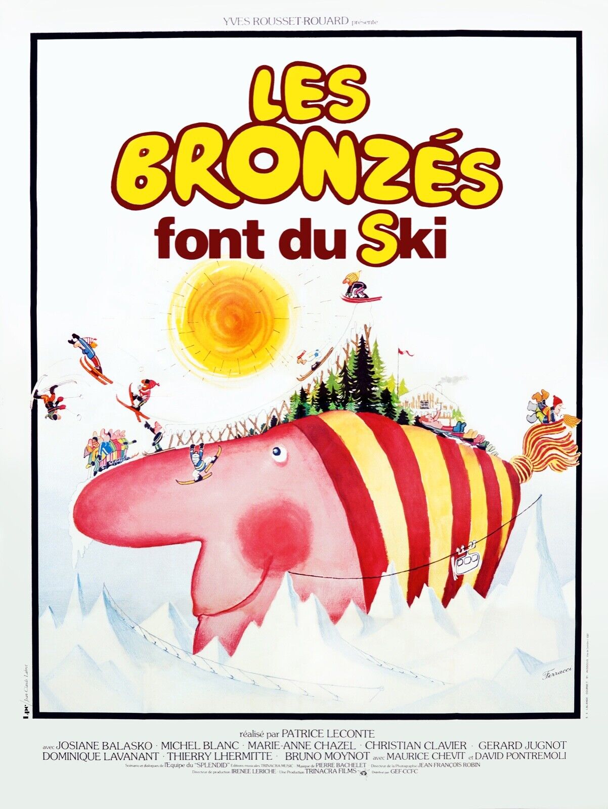 LES BRONZÉS, L’ÉQUIPE DU SPLENDID, 1978, Reproduction affiche cinéma, VINTAGE HQ