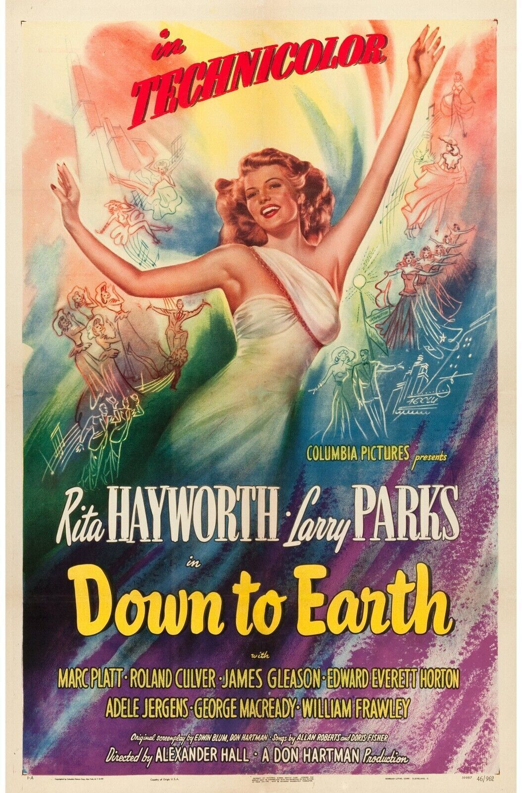 LA ESTRELLA DE LAS ESTRELLAS, RITA HAYWORTH 1947, CARTEL DE PELÍCULA HQ