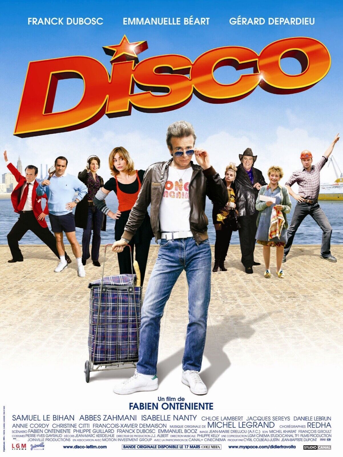 DISCO, FRANCK DUBOSC, REPRO AFFICHE CINEMA VINTAGE