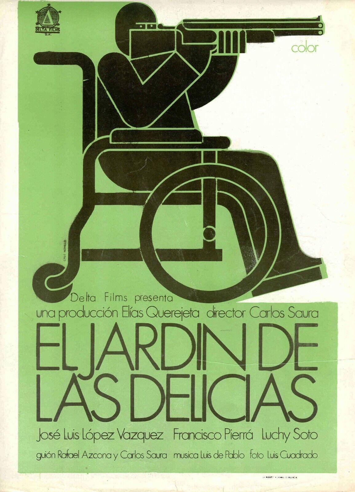 LE JARDIN DES DELICES, JOSE LUIS LOPEZ, 1970, repro affiche de cinema, VINTAGE, HQ