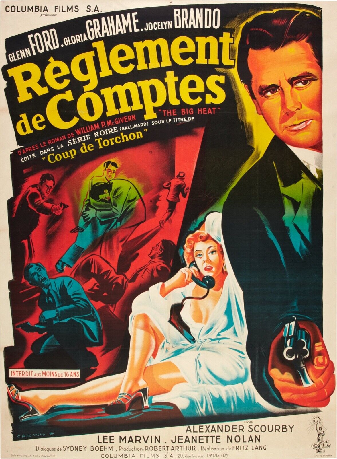 Choque en el OK Corral, Burt Lancaster, Kirk Douglas, 1957, póster de película vintage de alta calidad