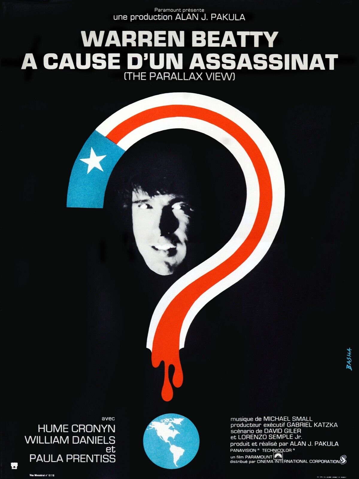 A CAUSE D’UN ASSASSINAT, WARREN BEATTY, 1974, REPRO MOVIE POSTER, VINTAGE, HQ