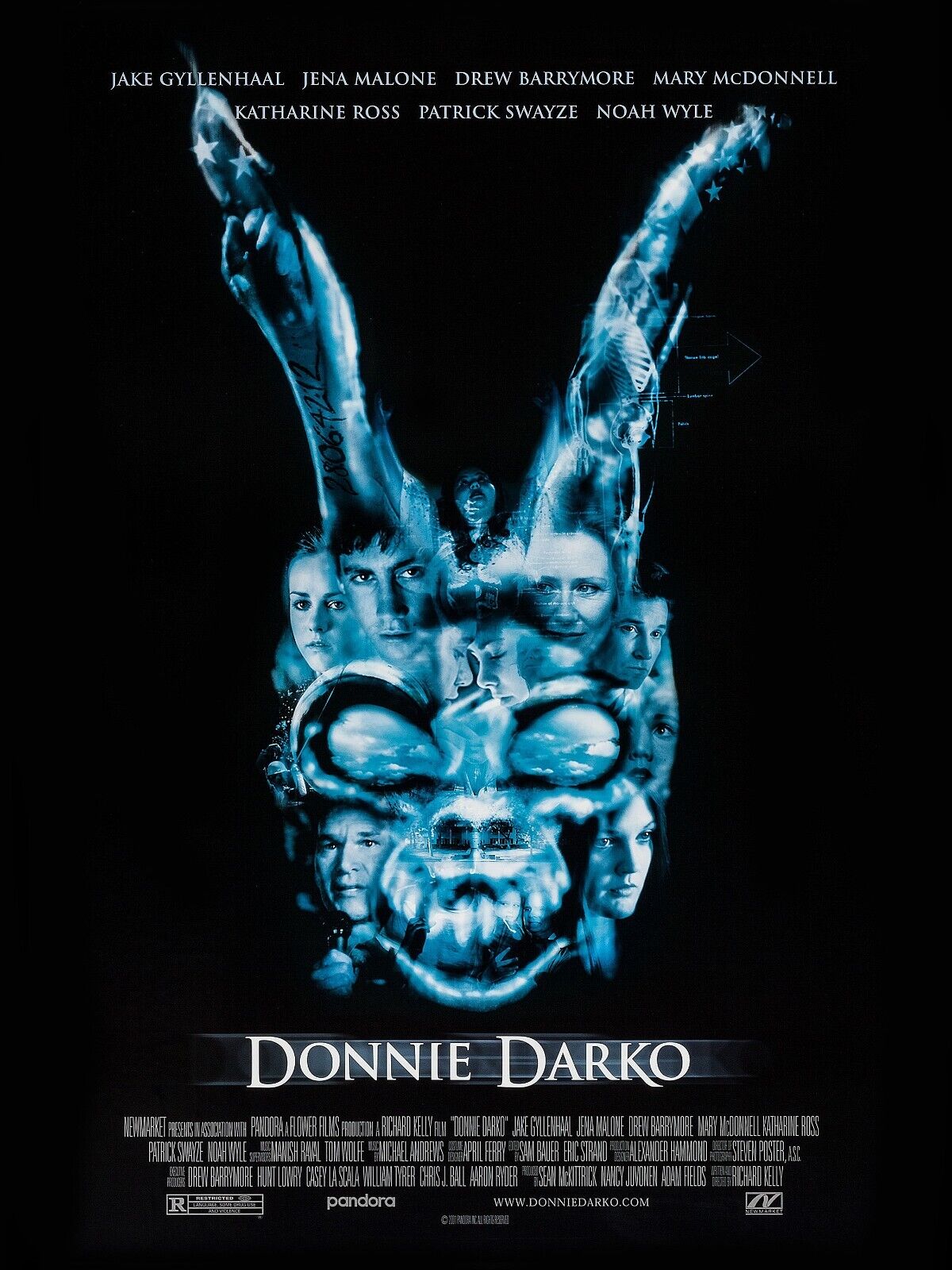 DONNIE DARKO, JENA MALONE - REPRO AFFICHE CINEMA VINTAGE