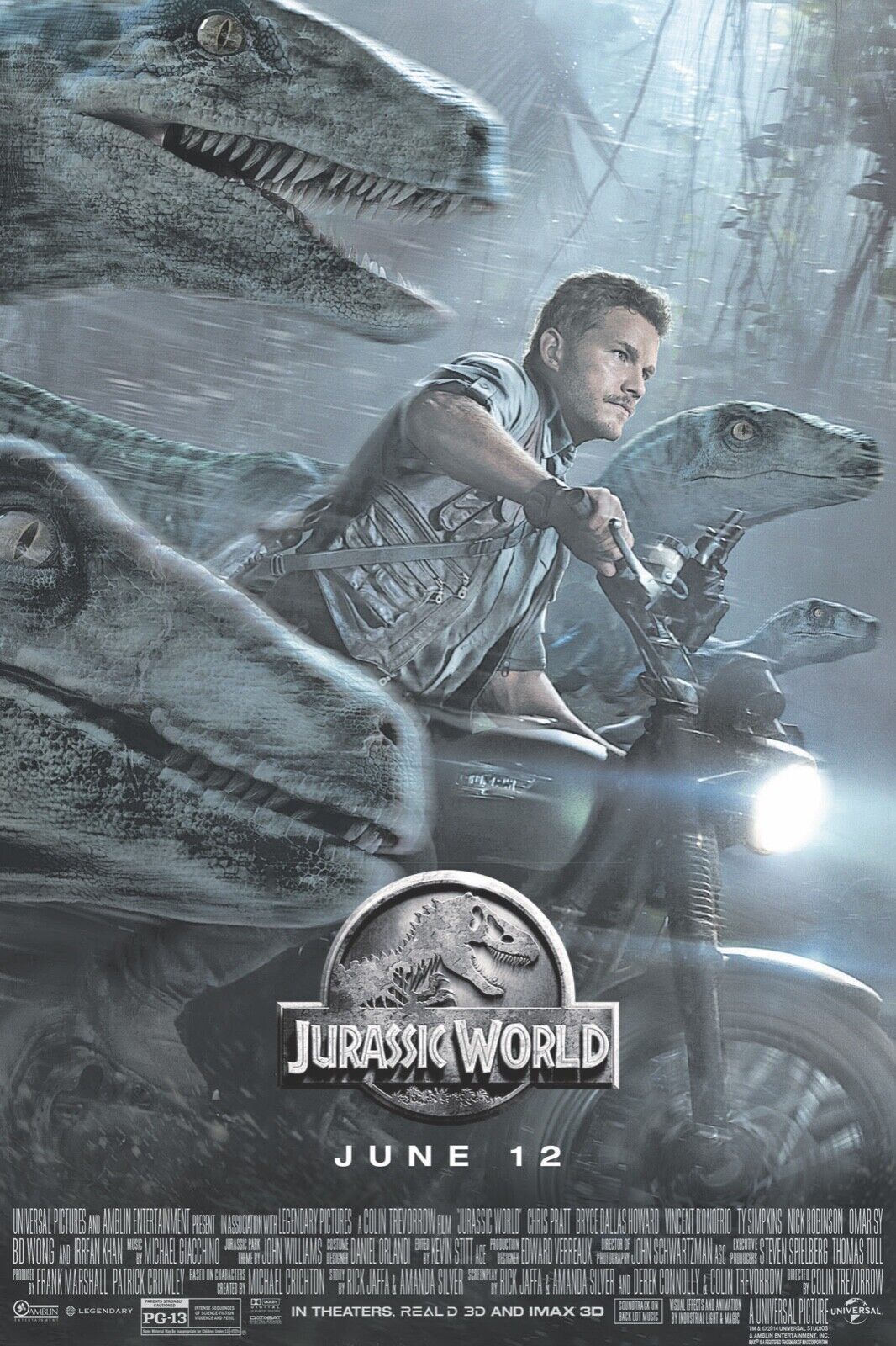 JURASSIC PARK, SAM NEILL, 1993, REPRO MOVIE POSTER, VINTAGE, HQ
