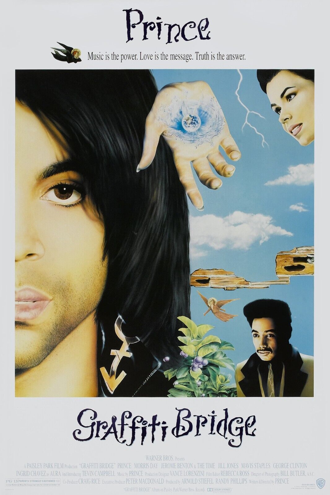 GRAFFITI BRIDGE, PRICE, REPRO AFFICHE CINEMA VINTAGE SUR TOILE HQ