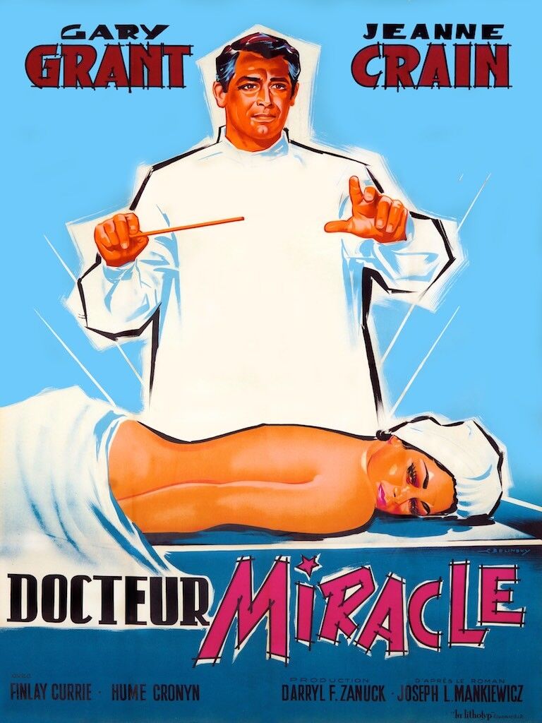 DOCTOR MILAGRO, CARY GRANT, 1939, REPRODUCCIÓN DE CARTEL DE PELÍCULA, VINTAGE, SEGUNDA CALIDAD