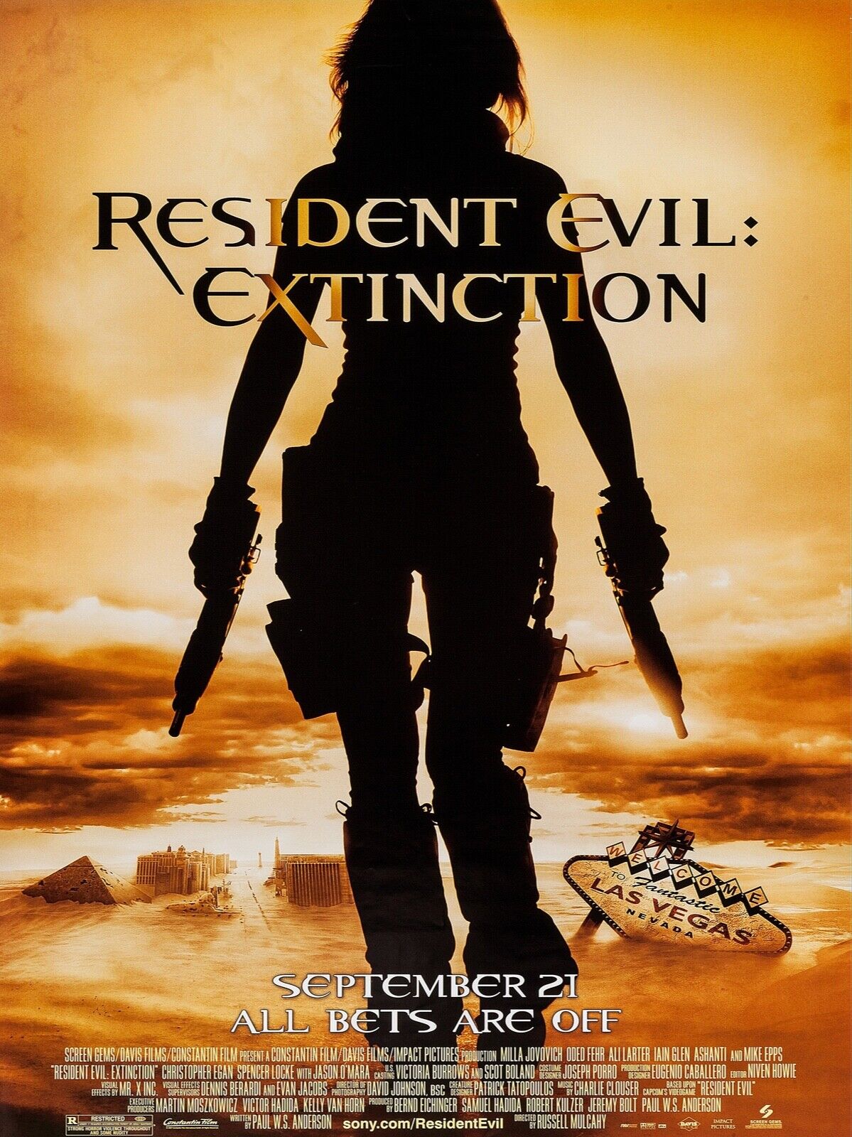RESIDENT EVIL : EXTINCTION, MILLA JOVOVICH, REPRO AFFICHE CINEMA, HQ