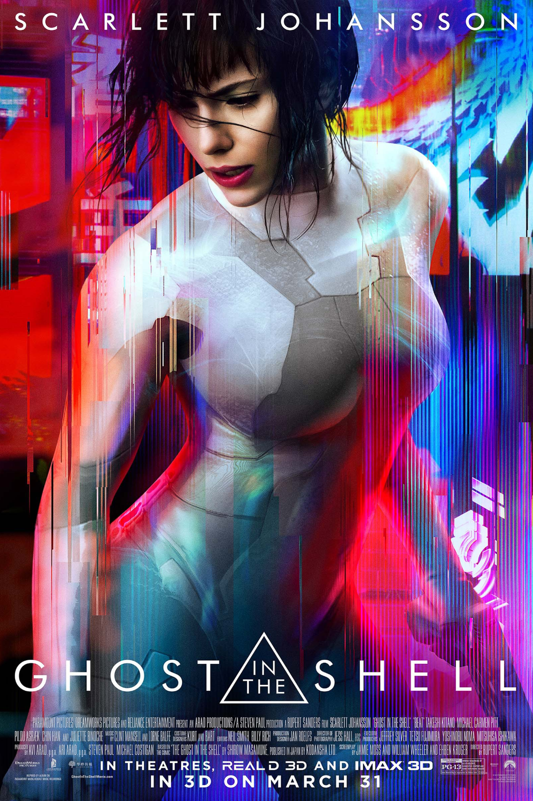 GHOST IN THE SHELL, SCARLETT JOHANSSON, 2017, REPRO MOVIE POSTER, VINTAGE, HQ.