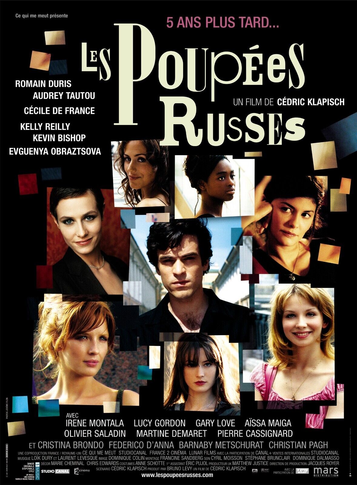 LES POUPÉES RUSSES, ROMAIN DURIS, 2005, Repro affiche de cinema, VINTAGE,HQ