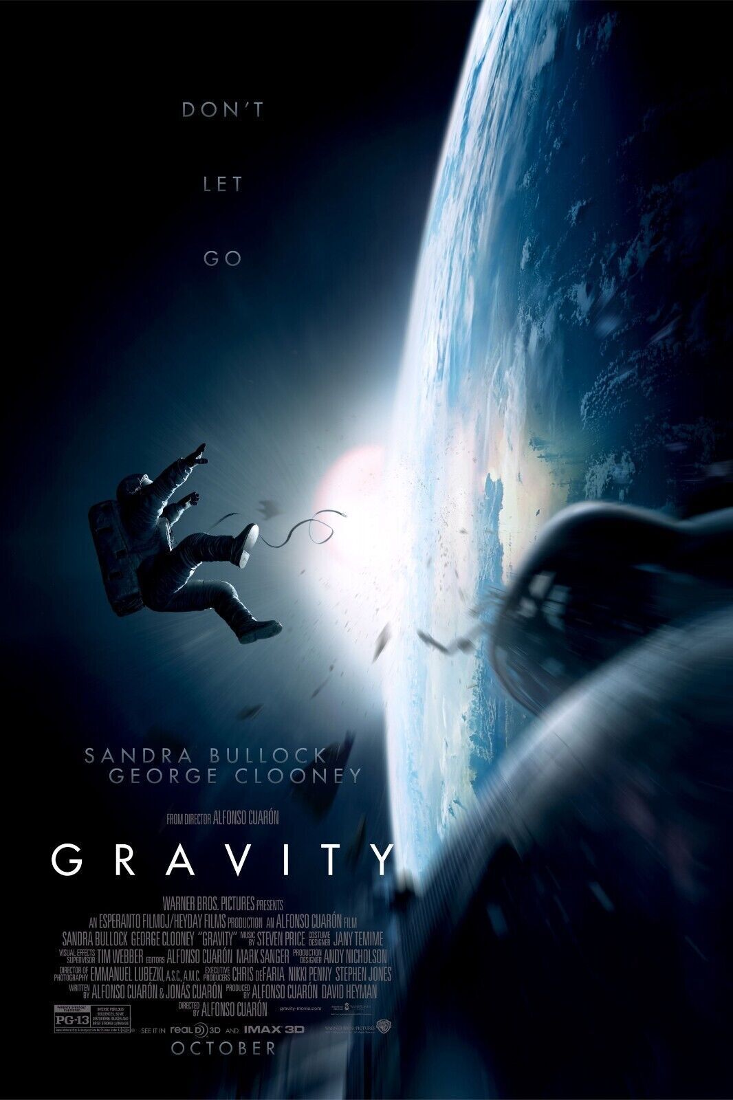 GRAVITY, SANDRA BULLOCK, REPRO AFFICHE CINEMA VINTAGE HQ