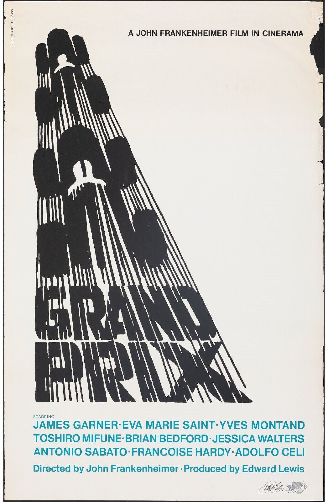 GRAN PREMIO, JAMES GARNER, 1966, REPRODUCCIÓN DE CARTEL DE PELÍCULA, VINTAGE, HQ.