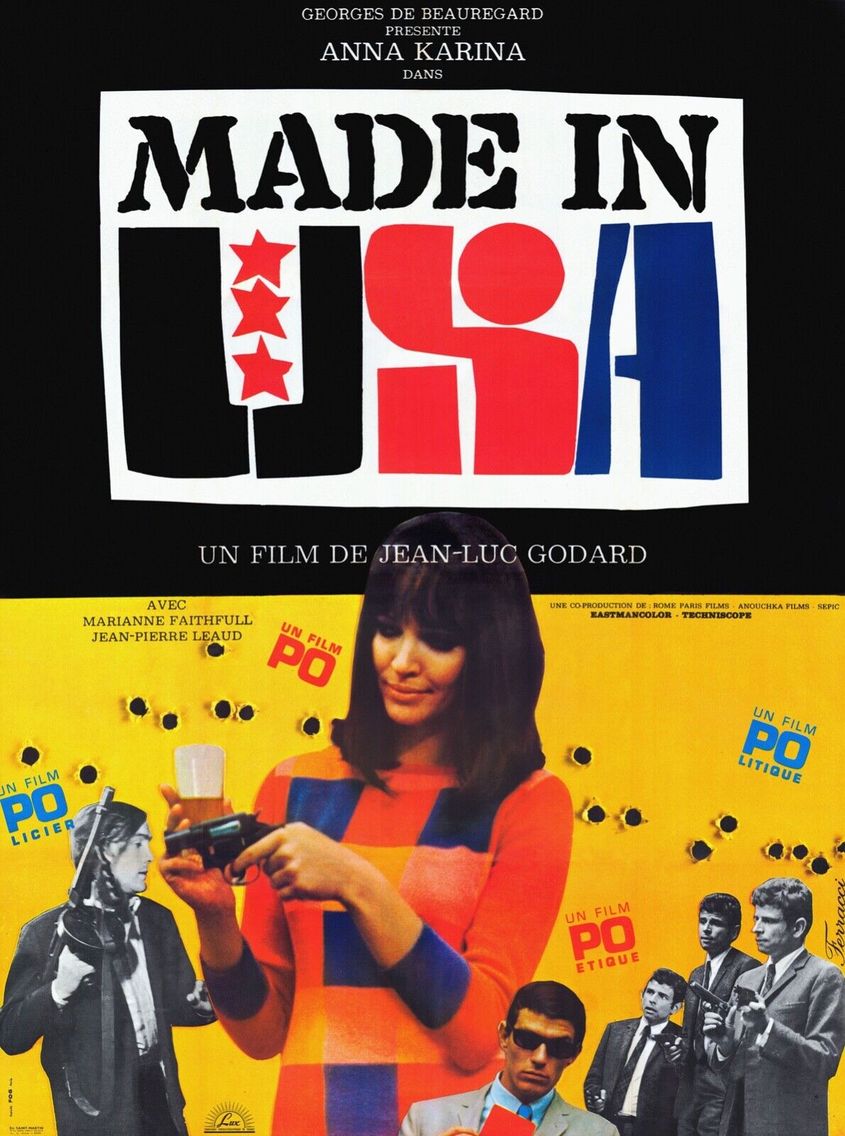 MADE IN USA, ANNA KARINA, 1966, Repro affiche cinema vintage, HQ