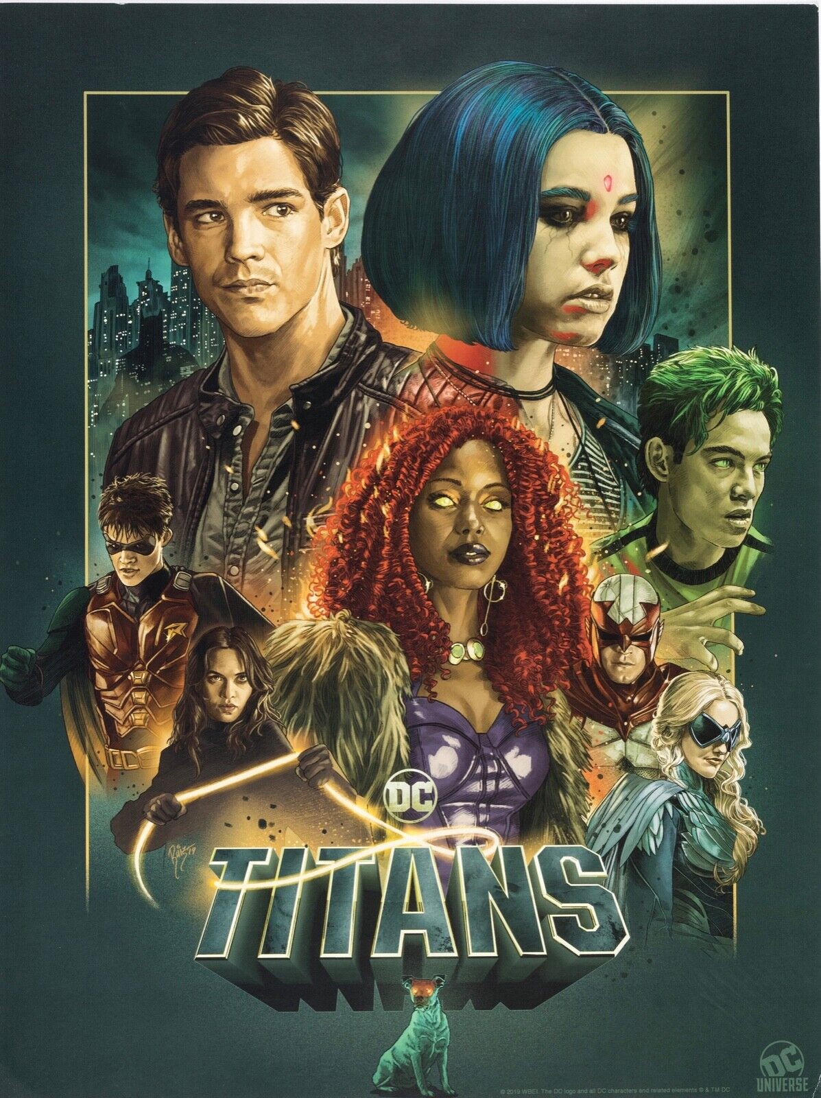 TITANS, ANNA DIOP, REPRO AFFICHE SERIE TV VINTAGE HQ
